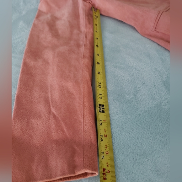 Coral/pink Peach Suede Chadwicks of Boston Classic Lined Blazer 10 petite - Picture 13 of 16